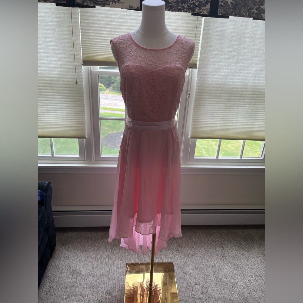 Pink High Low Sundress for Wedding Guest